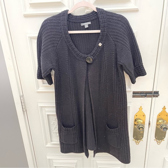 Apt. 9 Chunky Black Sweater/Coatigan - Size SMALL - Picture 3 of 4